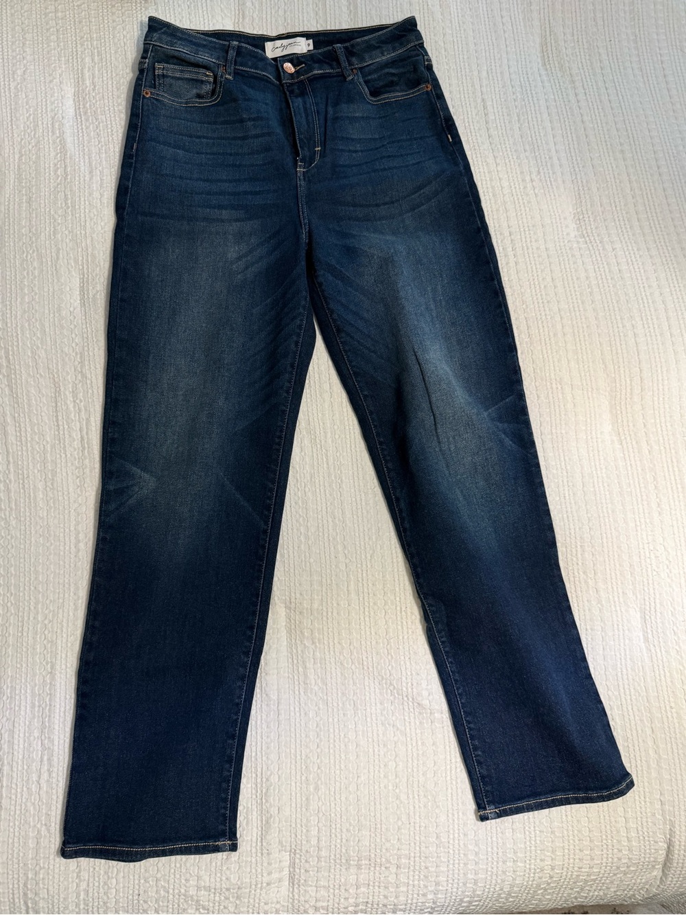 Carly Jean Los Angeles Dark Blue Straight-Leg Jeans